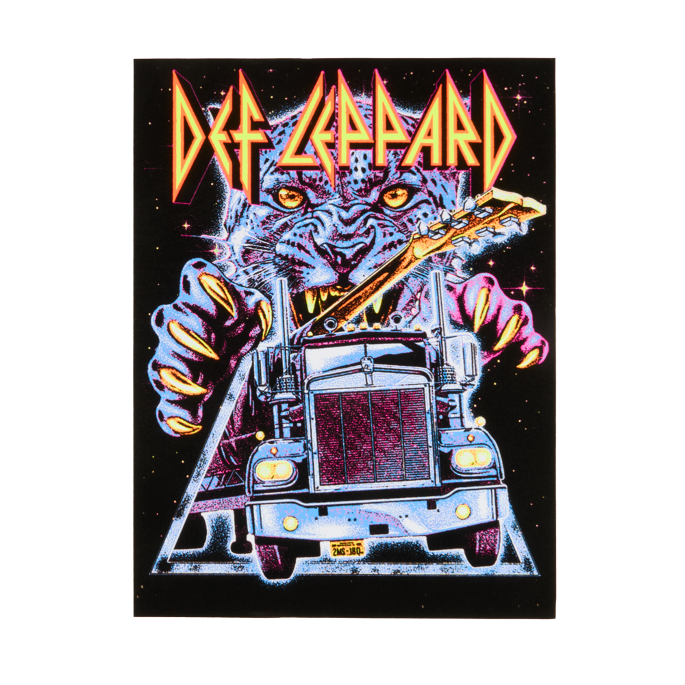 On Through Flocked 18x24 Poster - Def Leppard