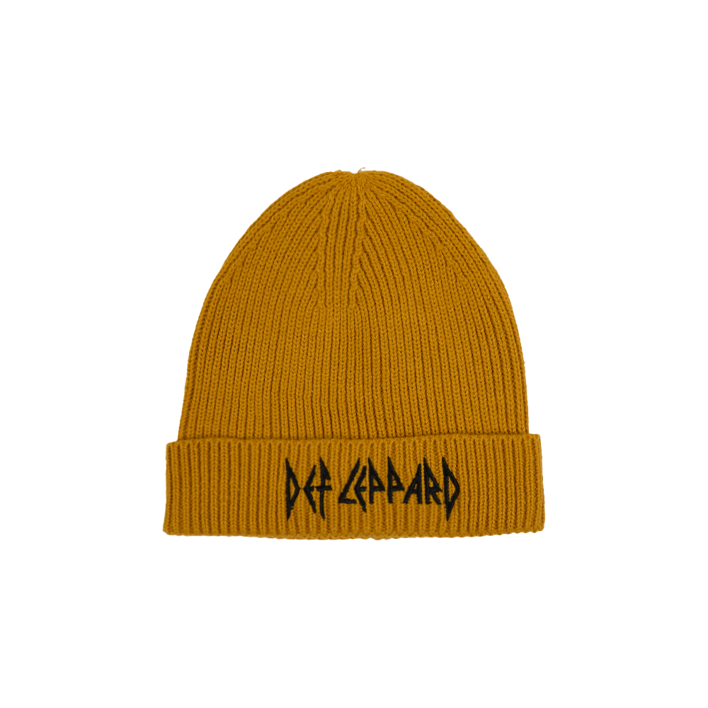 Def Leppard - Logo Mustard Beanie