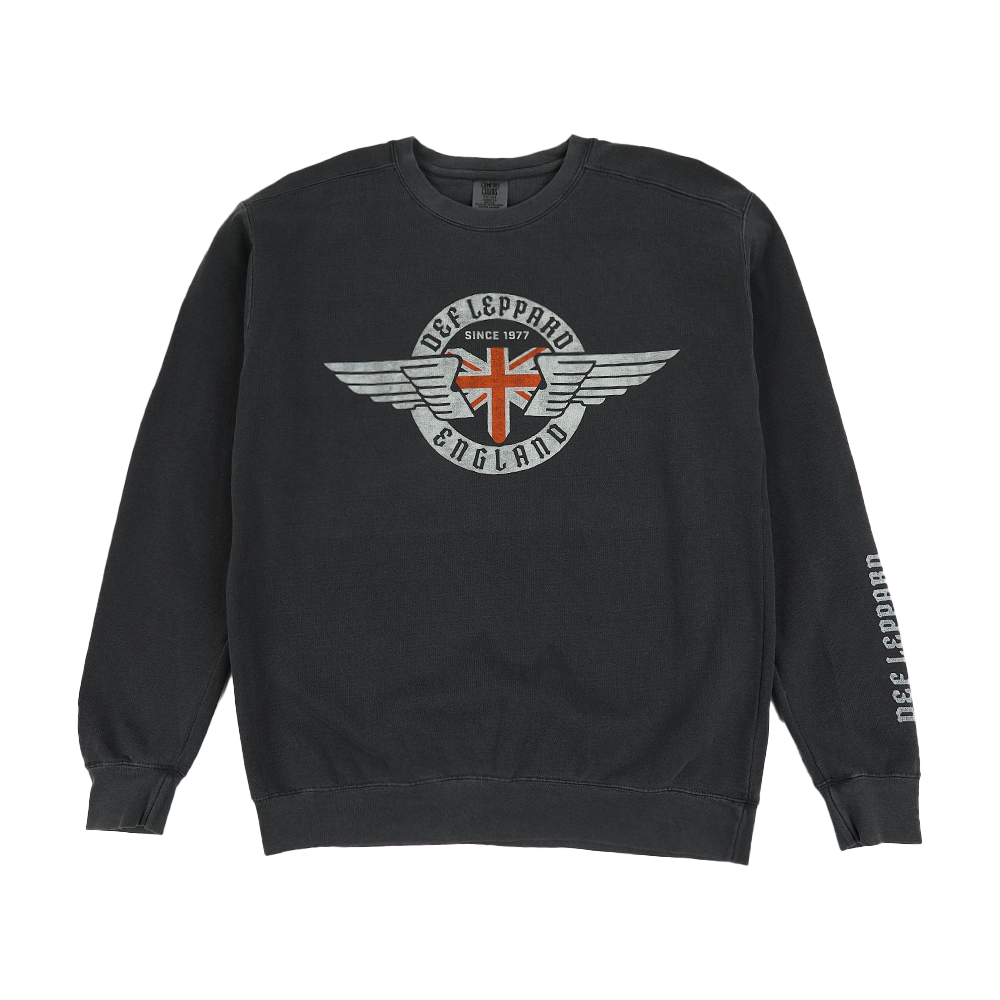 Def Leppard - Wing Flag Crewneck Sweatshirt