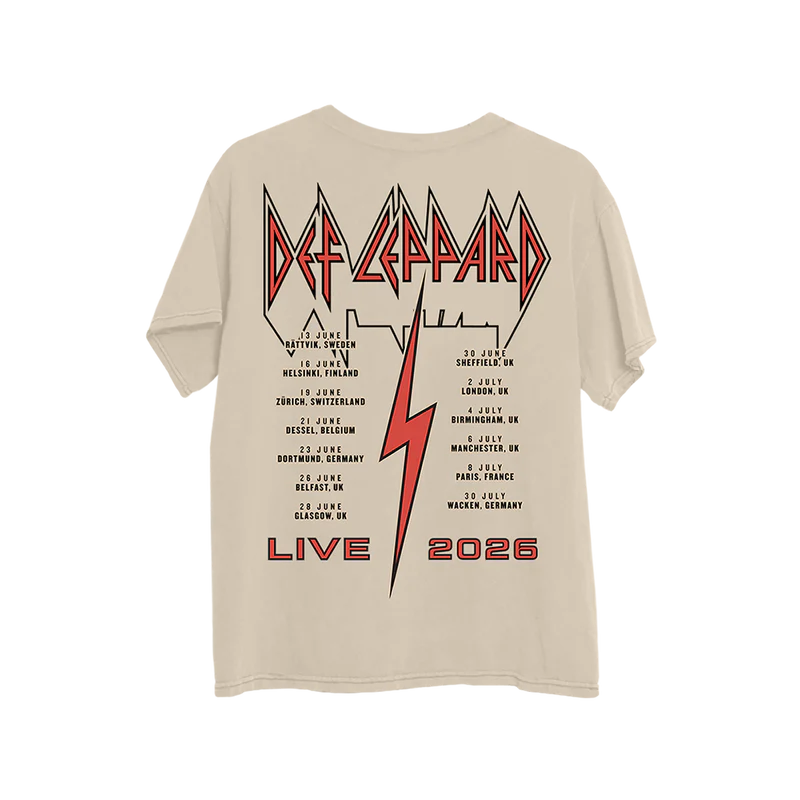 Def Leppard - Live in 2026 Natural T-Shirt