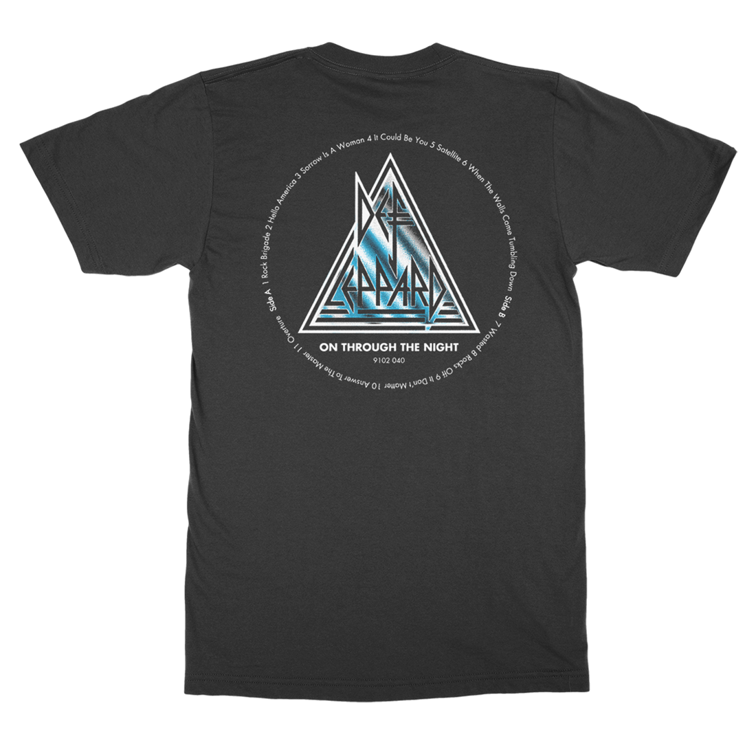 Def Leppard - On Through The Night Track List T-Shirt