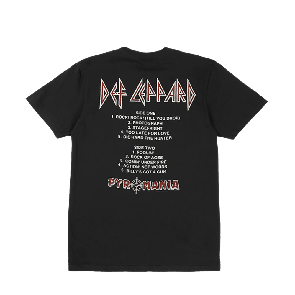 Def Leppard - Pyromania Tracklist T-Shirt