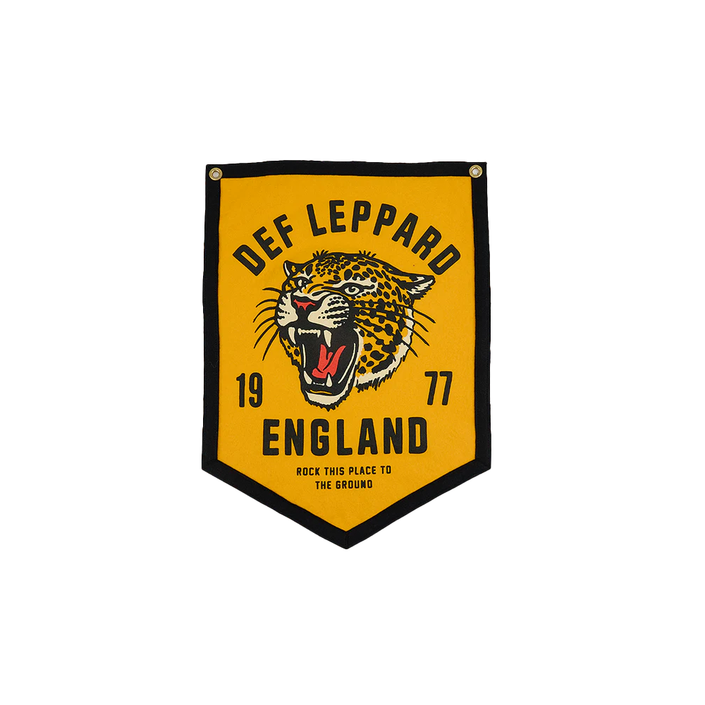 Def Leppard - Def Leppard X Oxford Pennant Rock This Place to The Ground Felt Camp Flag