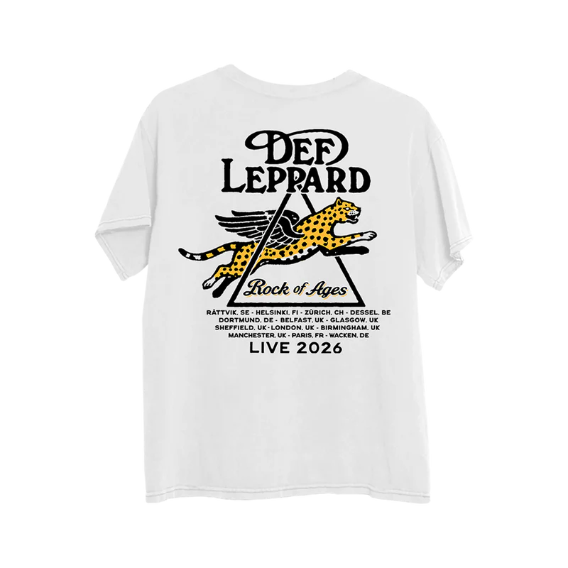 Def Leppard - Rock Of Ages Live 2026 White T-Shirt